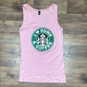 I Love Guns and Coffee Tank Top